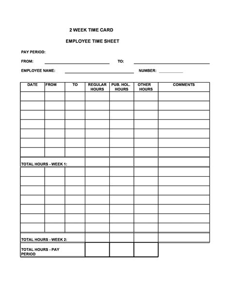 Time Card Templates