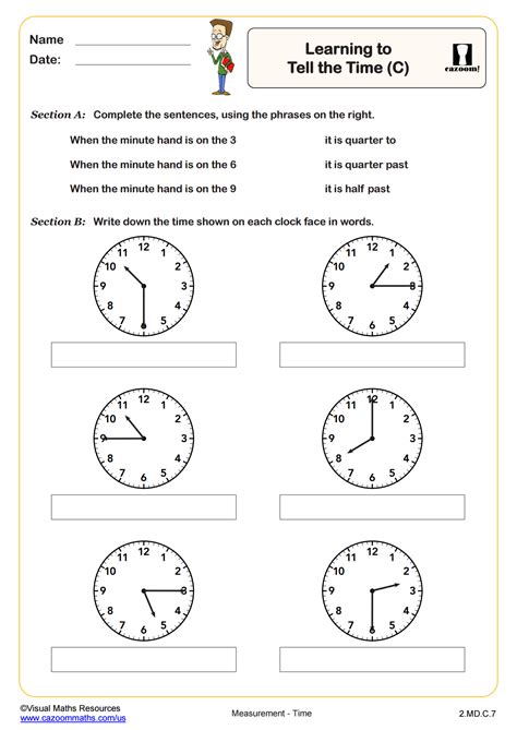 Time Worksheet Grade 2