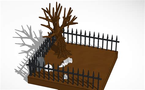 Design a Spooky 3D Graveyard in Tinkercad