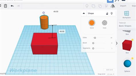 Tinkercad Making A Hole In A Shape Youtube