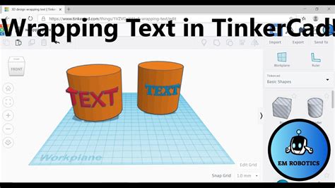 Tinkercad Wrapping Text On Object Youtube Bank2home Com