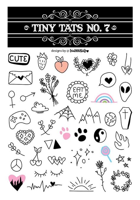 Tiny Tats No 7 Temporary Tattoos