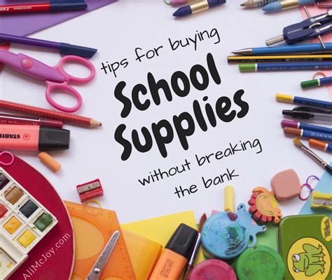 Tips For School Supply Shopping Without Breaking The Bank Ali Mcjoy