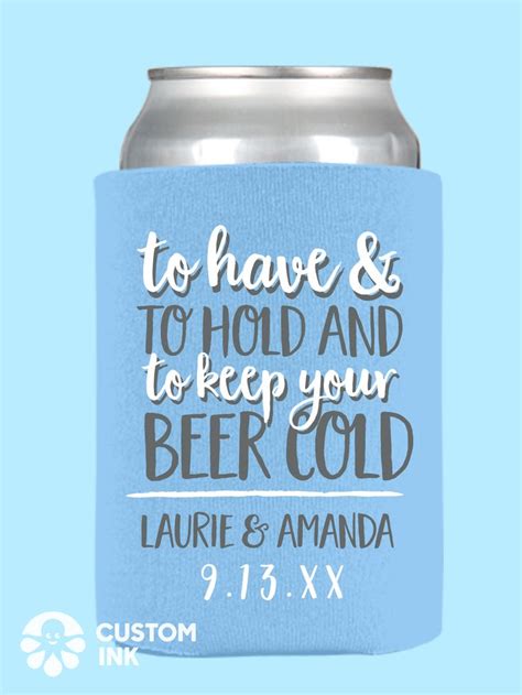 To Have And To Hold Keep Your Beer Cold Wedding Can Cooler Zazzle