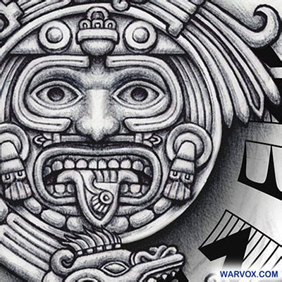 Tonathiuh Aztec God Tattoo Aztec Tattoos Warvox Aztec Mayan Inca Tattoo Designs