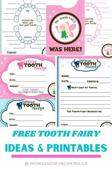 Tooth Fairy Ideas Free Printables Moms Munchkins