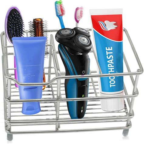 Toothbrush Holder Stainless Steel Toothbrush Organizer Stand Holders