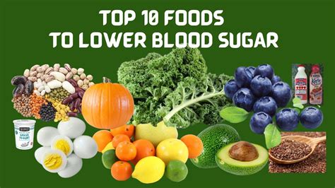 Top 10 Foods To Lower Blood Sugar Youtube