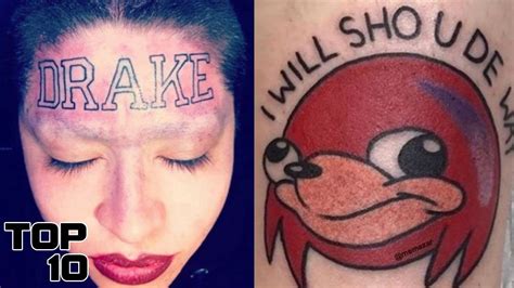 Top 10 Worst Tattoos Youtube