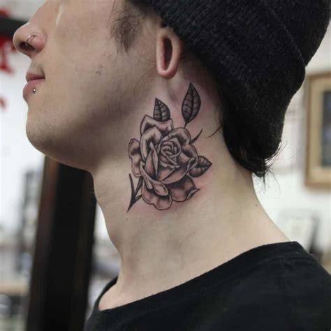 Top 71 Best Rose Neck Tattoo Ideas 2021 Inspiration Guide