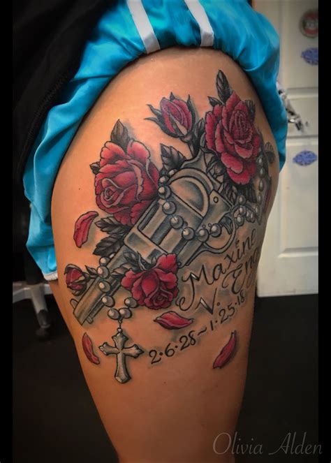 Top More Than 68 Guns And Roses Tattoo On Thigh In Cdgdbentre