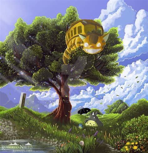 Totoro And Catbus By Syntetyc On Deviantart