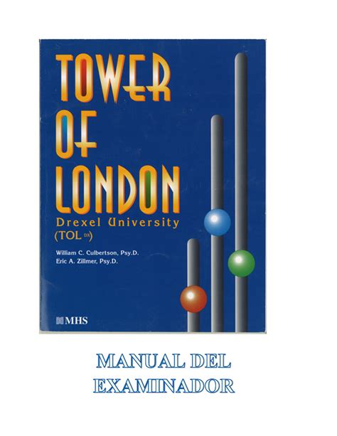 Tower Of London Test Manual