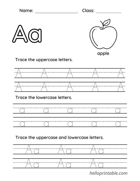 Trace The Letter A Worksheet