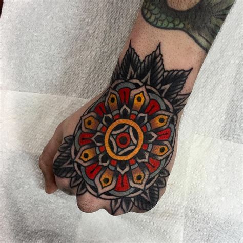 Traditional Hand Tattoo Of A Hand