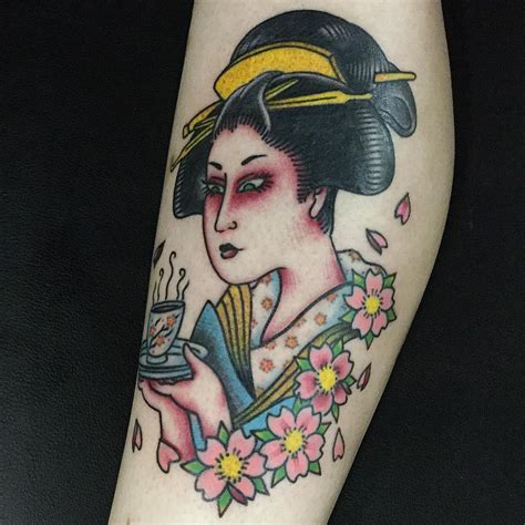 Traditional Japanese Geisha Tattoo