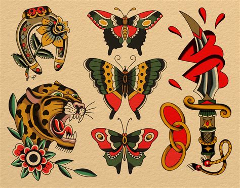 Traditional Tattoo Flash Designs At Tattoo