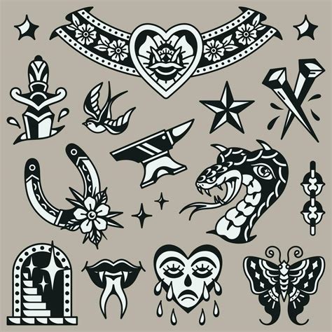 Traditional Tattoo Flash Vector Art Icons And Graphics For Free Download