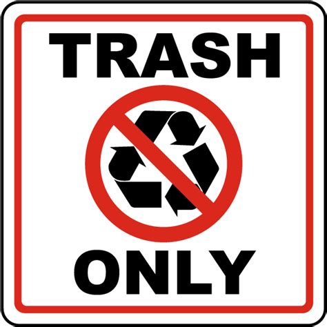 5 Free Trash Sign Printables