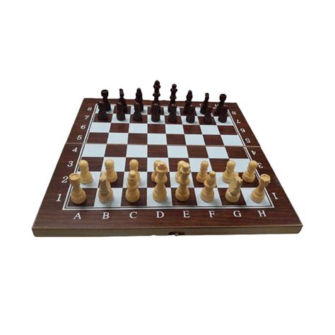 Trex Wooden Foldable Chess Board With Wooden Chess Pawns Classic Game Of Brilliance 32 Cm Chess