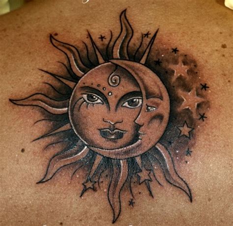 Tribal Sun And Moon Tattoos For Men On Back Of Shoulder Tribal Tattoo Designs Tribal Moon