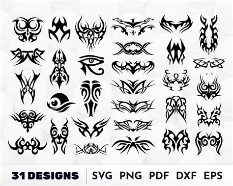 Tribal Tattoo Svg Tattoo Svg Tattoo Pattern Svg Tattoo Etsy Canada