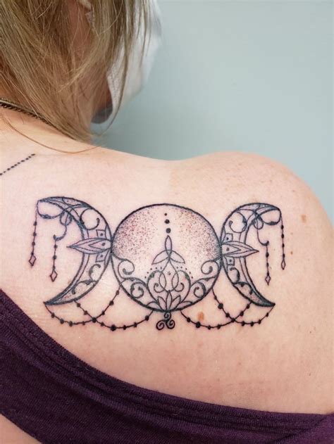 7 Magical Triple Moon Goddess Tattoo Designs