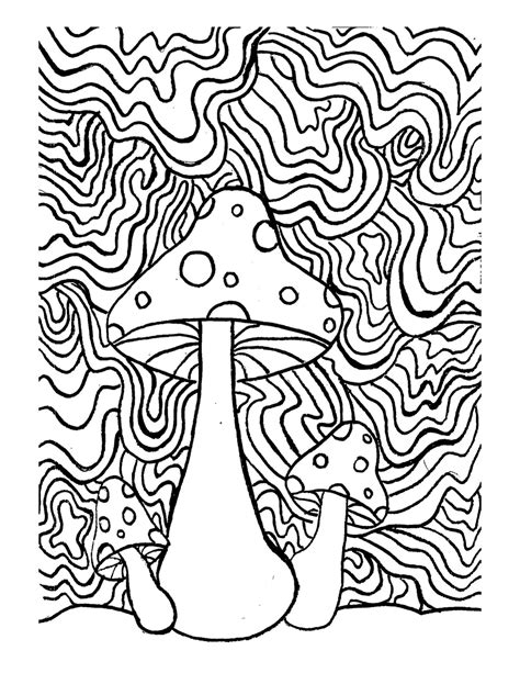 Trippy Coloring Pages Adult Coloring Pages Printable Etsy