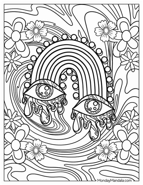 10 Trippy Coloring Pages Printable for Adults