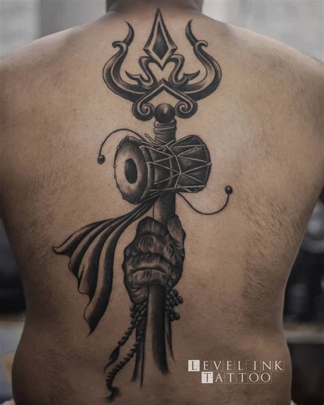 Trishul Tattoo On Back