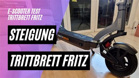 Trittbrett Fritz Steigung Und Performance 48V 18Ah 500W Youtube