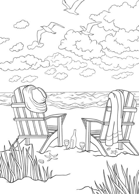 Tropical Beach Coloring Page Free Printable Coloring Pages