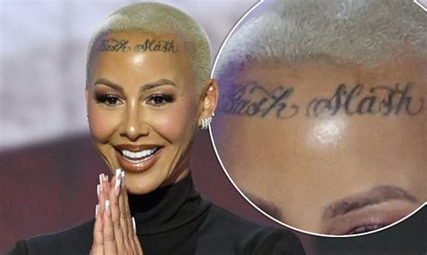 True Meaning Behind Amber Rose S Forehead Tattoo Revealed After The