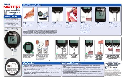 True Metrix 60 Self Monitoring Blood Glucose System User Guide