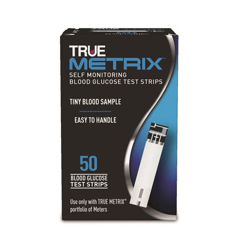 True Metrix Self Monitoring Blood Glucose Test Strips 50 Counts