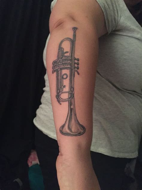 Trumpet Tattoo With Personalized Details Music Tattoos Body Art Tattoos I Tattoo Tattoo