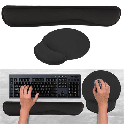 Tsv Keyboard Mouse Pad Set With Wrist Rest Support Ergonomic Gel Mouse Keyboard Mat Set Soft