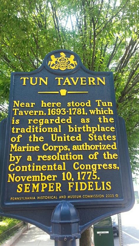 Tun Tavern Historical Marker Clio