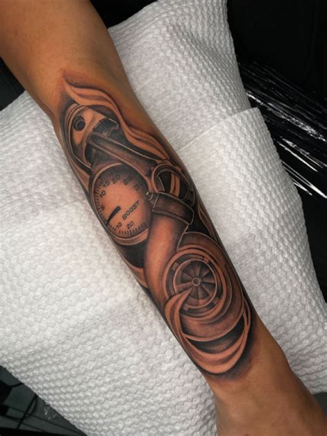 Turbo Tattoo En 2024 Tatuaje Mec Nico Tatuaje De Motor Tatuajes