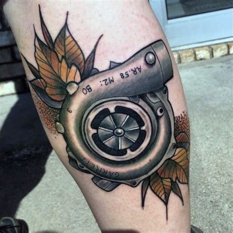 Turbocharger Tattoo Designs for Car Enthusiasts