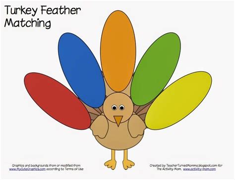 Turkey Feathers Printable Templates for Kids