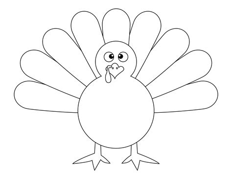 Free Turkey Printable Template for Kids