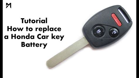 Tutorial How To Replace A Honda Car Key Battery Youtube