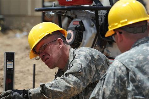 U S Army Engineers Use A Level To Put Up A Foundation Nara Dvids