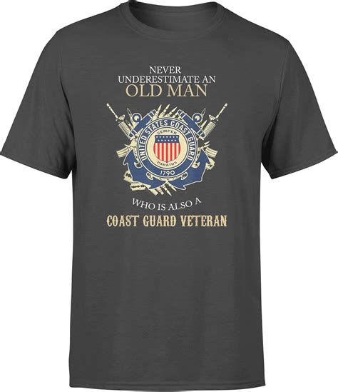 U S Coast Guard Veteran Standard T Shirt Amazon Co Uk Clothing