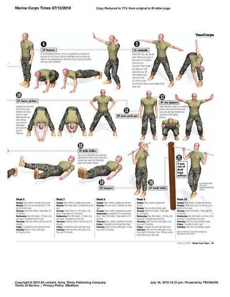 U S Marines Calisthenics Workout