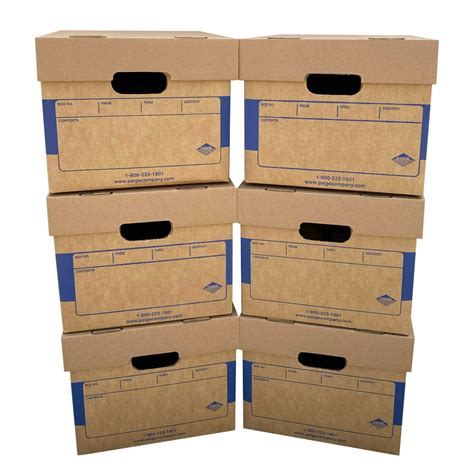 Uboxes Office Moving Storage Boxes 6 Pack Miracle File Moving Boxes