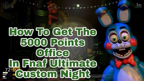 Ultimate Custom Night How To Earn 5000 Points Fast Fnaf 3 Office