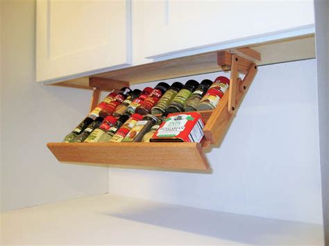 Under Cabinet Mounted Spice Rack Cabinet Spice Rack Diy Kitchen