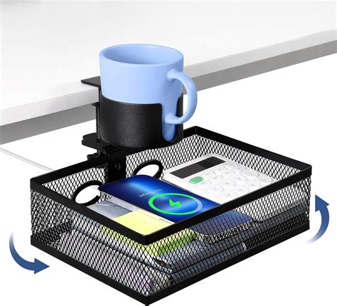 Under Desk Cable Management And Clamp On Swivel Pencil Drawer Desk